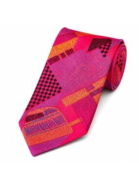 Vintage Retro Design Studios 90s Cotton Tie Memphis Design Abstract Geometric